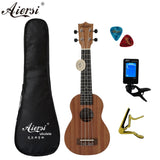 Aiersi brand 21 inch mahogany Soprano ukulele Hawaiian guitar ukelele
