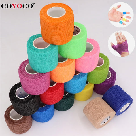 COYOCO Colorful Sport Self Adhesive Elastic Bandage Wrap Tape 4.5m Elastoplast For Knee Support Pads Finger